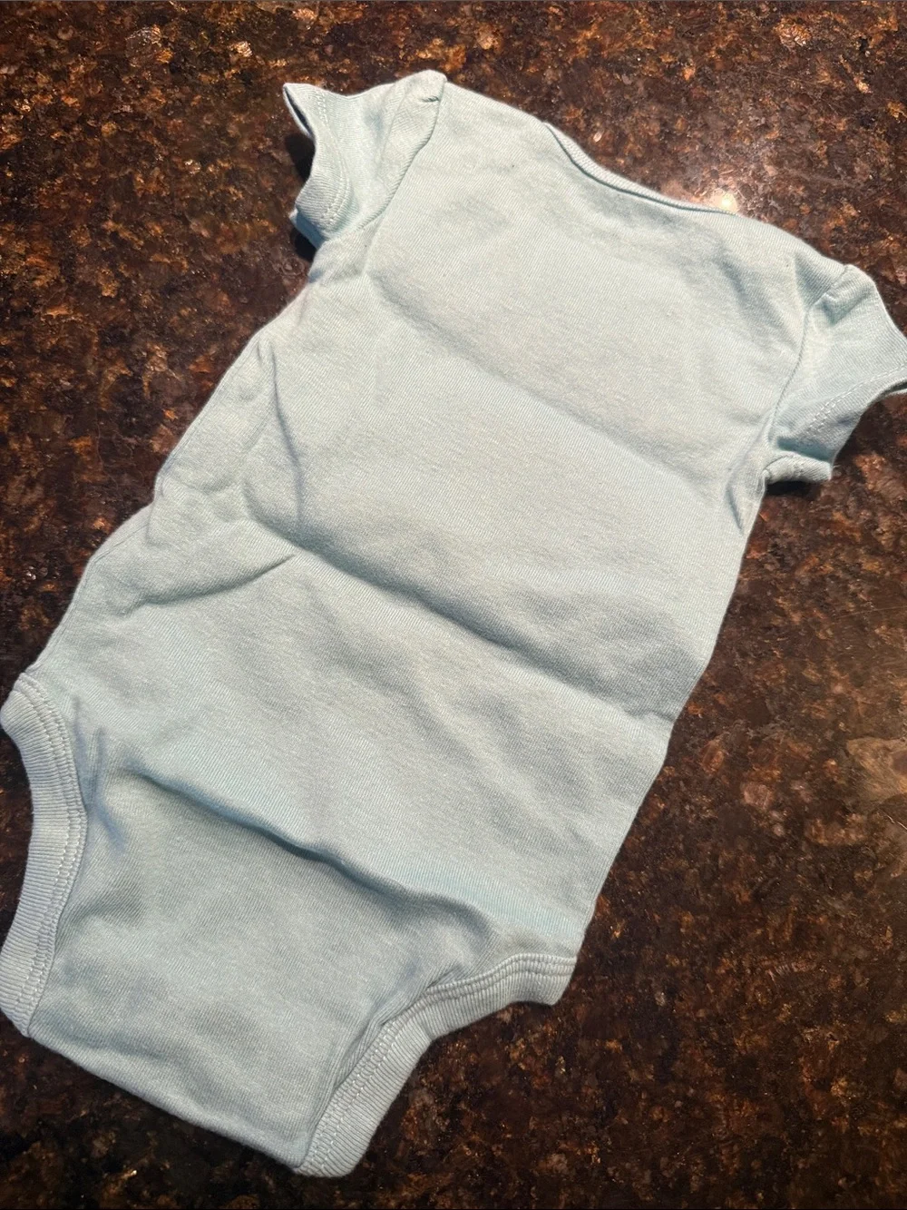 Baby Blue  'LOVE' Short-Sleeve One-Piece Bodysuit Baby Girl 3 Months